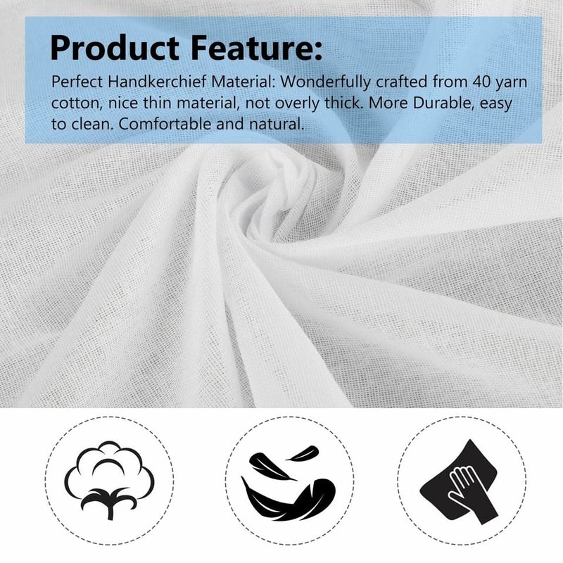 Cotton Men Handkerchief Set Vintage Pocket Square Hankie 1