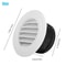 Round Air Soffit Vents With Oblique Louver Grille Cover Fly Screen 1