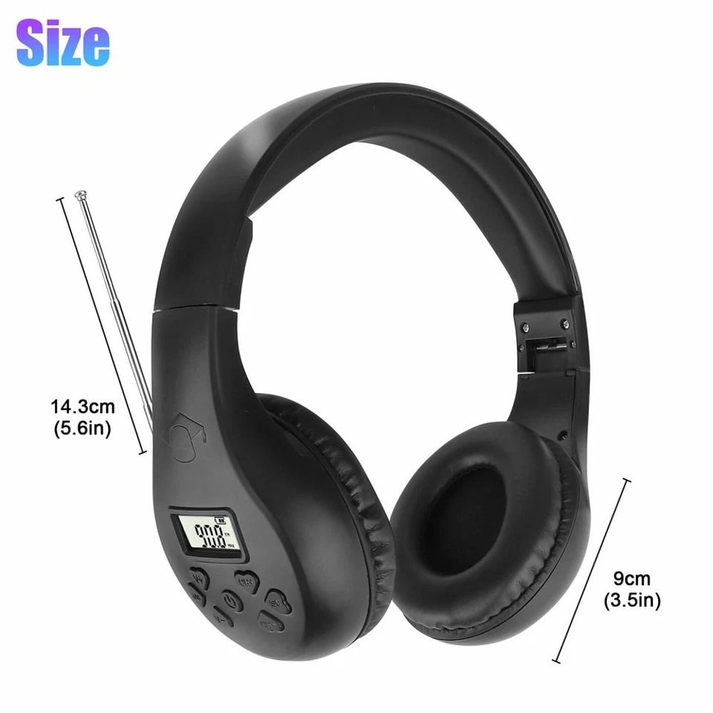Foldable Radio Headphones With Stereo Bass And Noise Reduction 3
