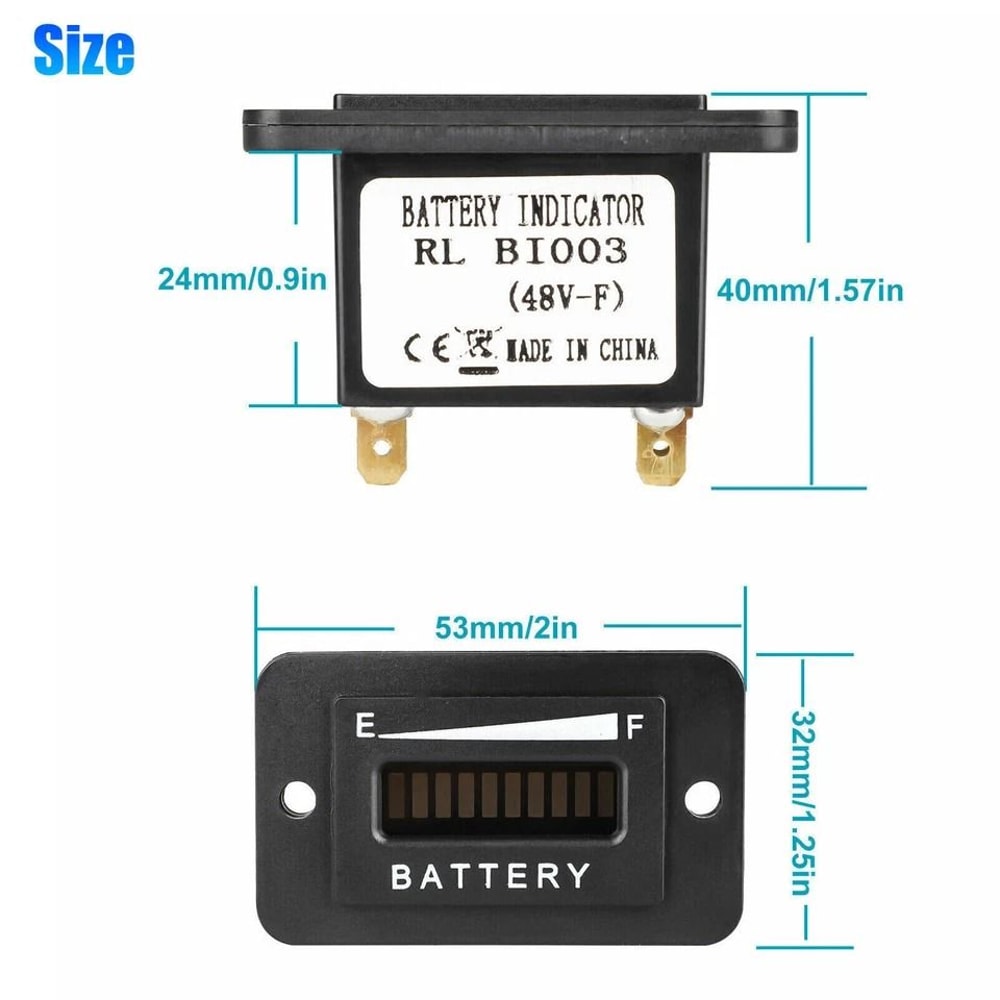 LED Battery Indicator Meter Gauge For Golf Carts Forklifts More 0