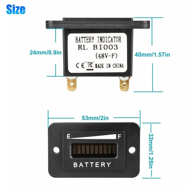 LED Battery Indicator Meter Gauge For Golf Carts Forklifts More 0