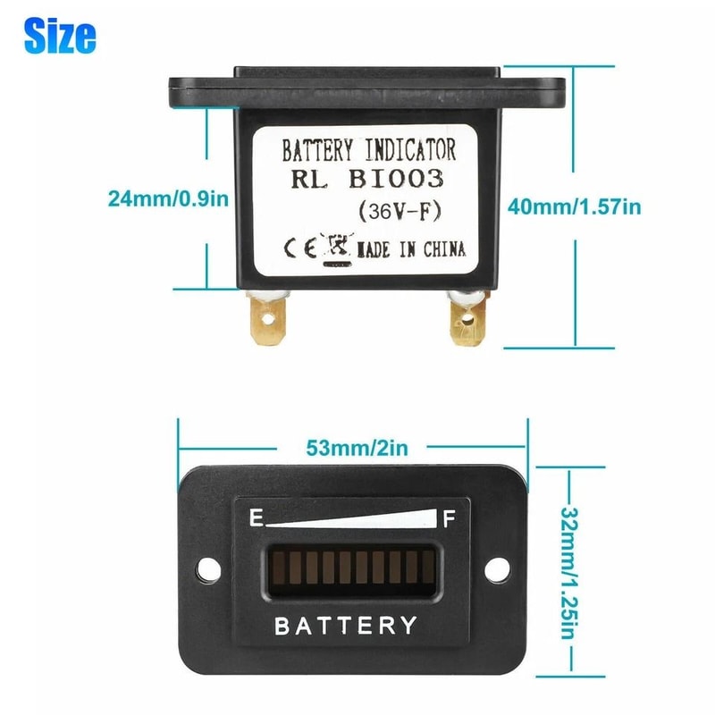 Battery Indicator Meter Gauge For Golf Cart Boat ATV And More 1
