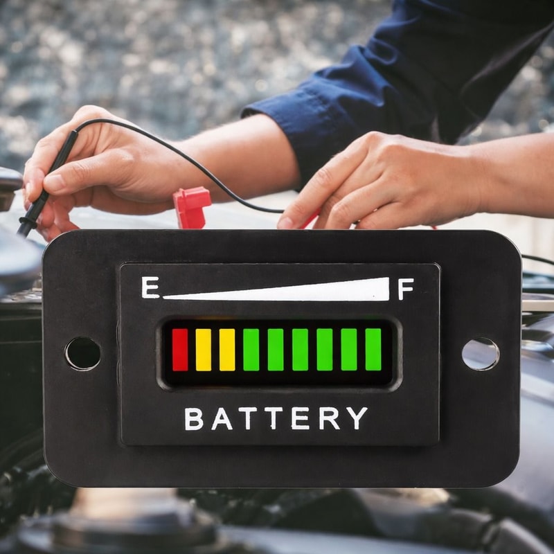 Battery Indicator Meter Gauge For Golf Cart Boat ATV And More 0