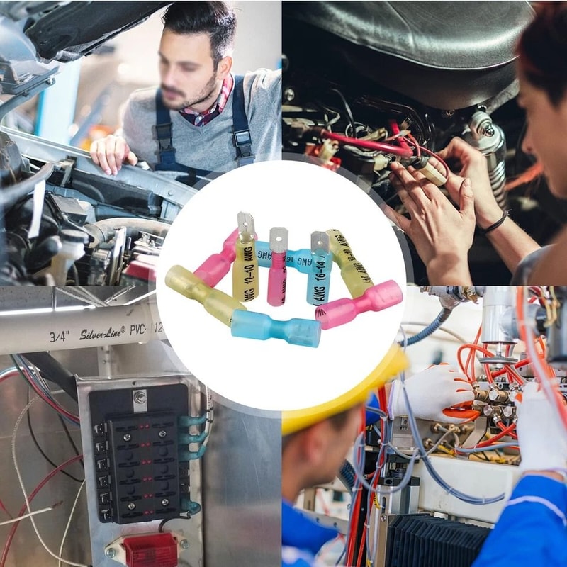 Premium Heat Shrink Male Female Spade Wire Connectors Waterproof Durable 1