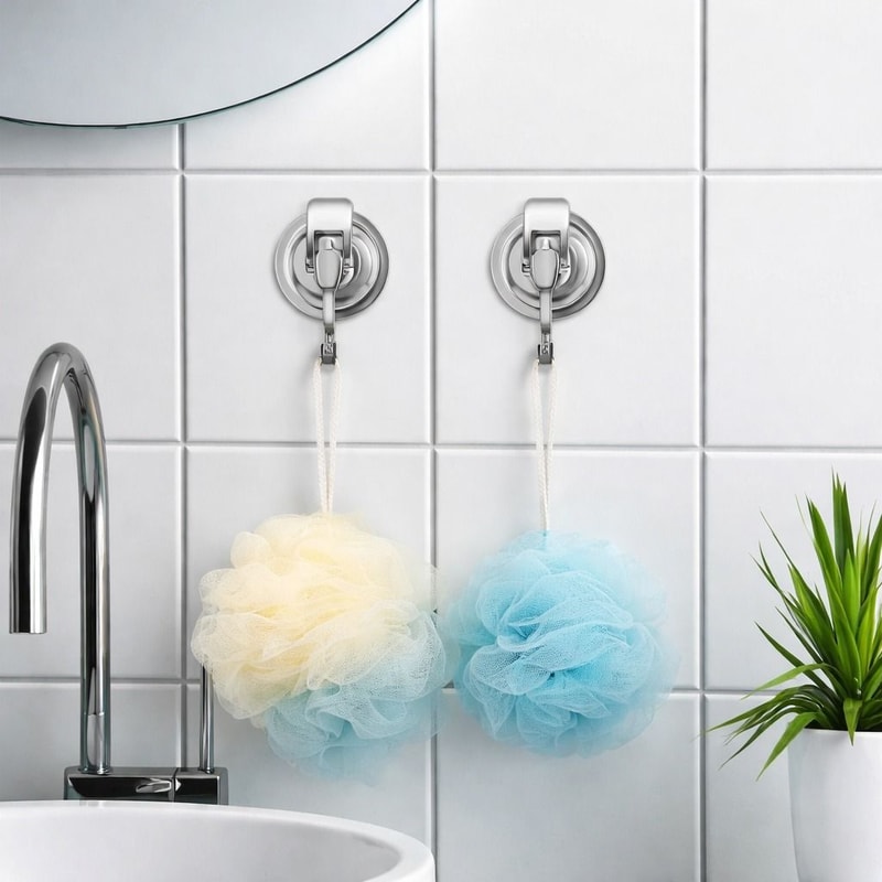 Heavy Duty Suction Cup Hooks Waterproof Wall Hanger For Kitchen Bathroom 0