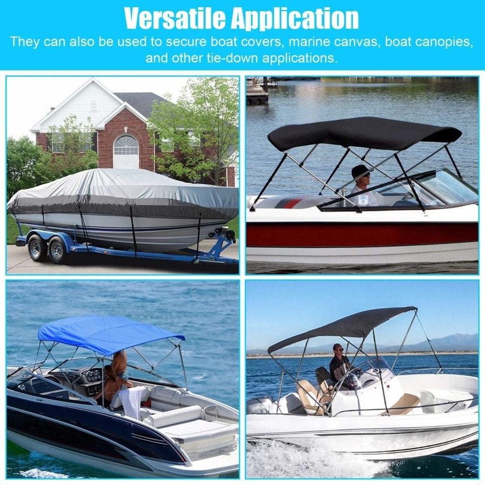 Adjustable Boat Top Straps With Stainless Steel Hooks For Durable Marine Canopy Fit 2