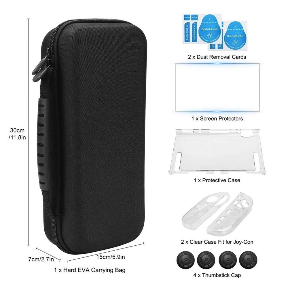 Switch Travel Carry Case With Protective Cover Screen Protector 3