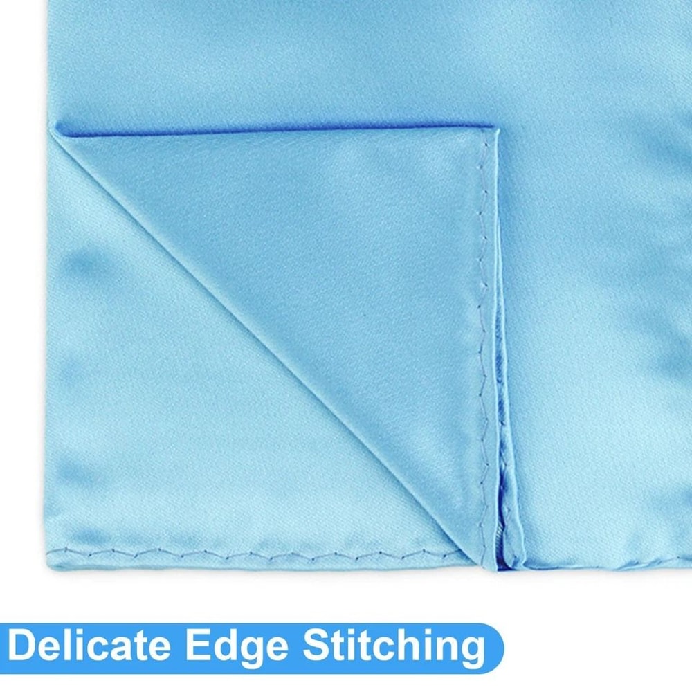 Men Satin Silk Pocket Square Soft Solid Color For Meetings Dining Weddings More 2