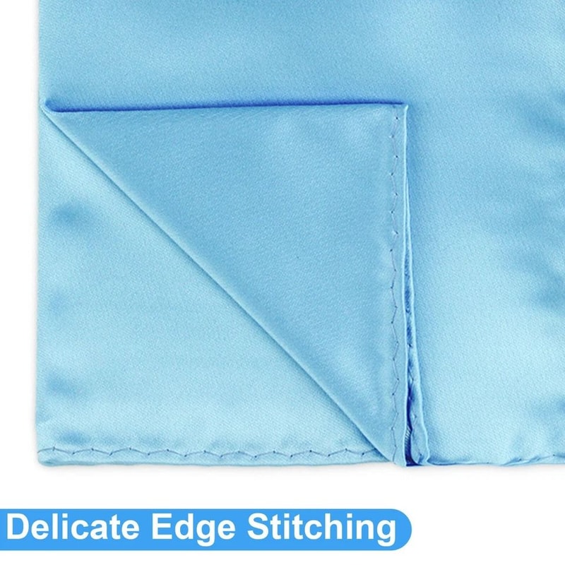 Men Satin Silk Pocket Square Soft Solid Color For Meetings Dining Weddings More 2