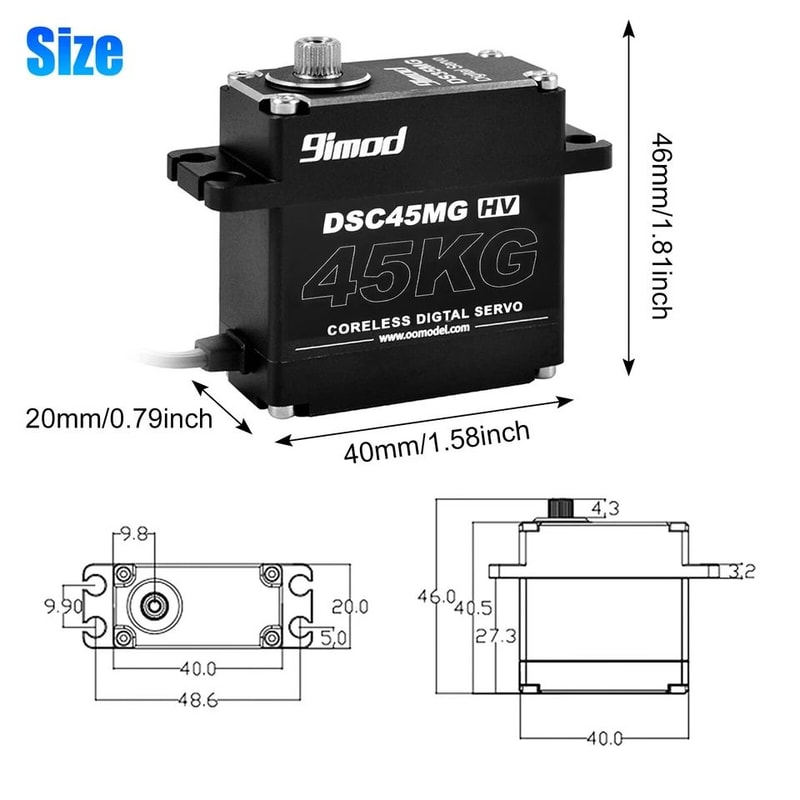 Waterproof Metal Gear Servo For RC Cars High Torque Speed 1