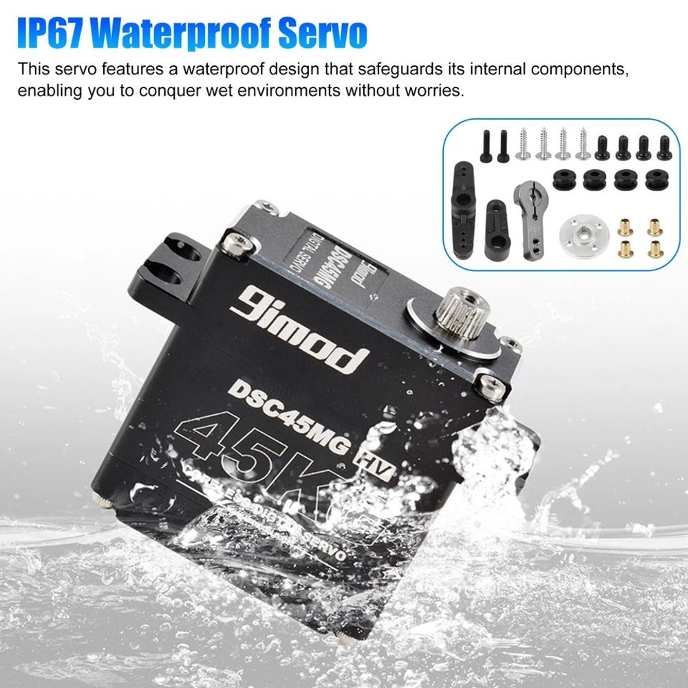 Waterproof Metal Gear Servo For RC Cars High Torque Speed 6