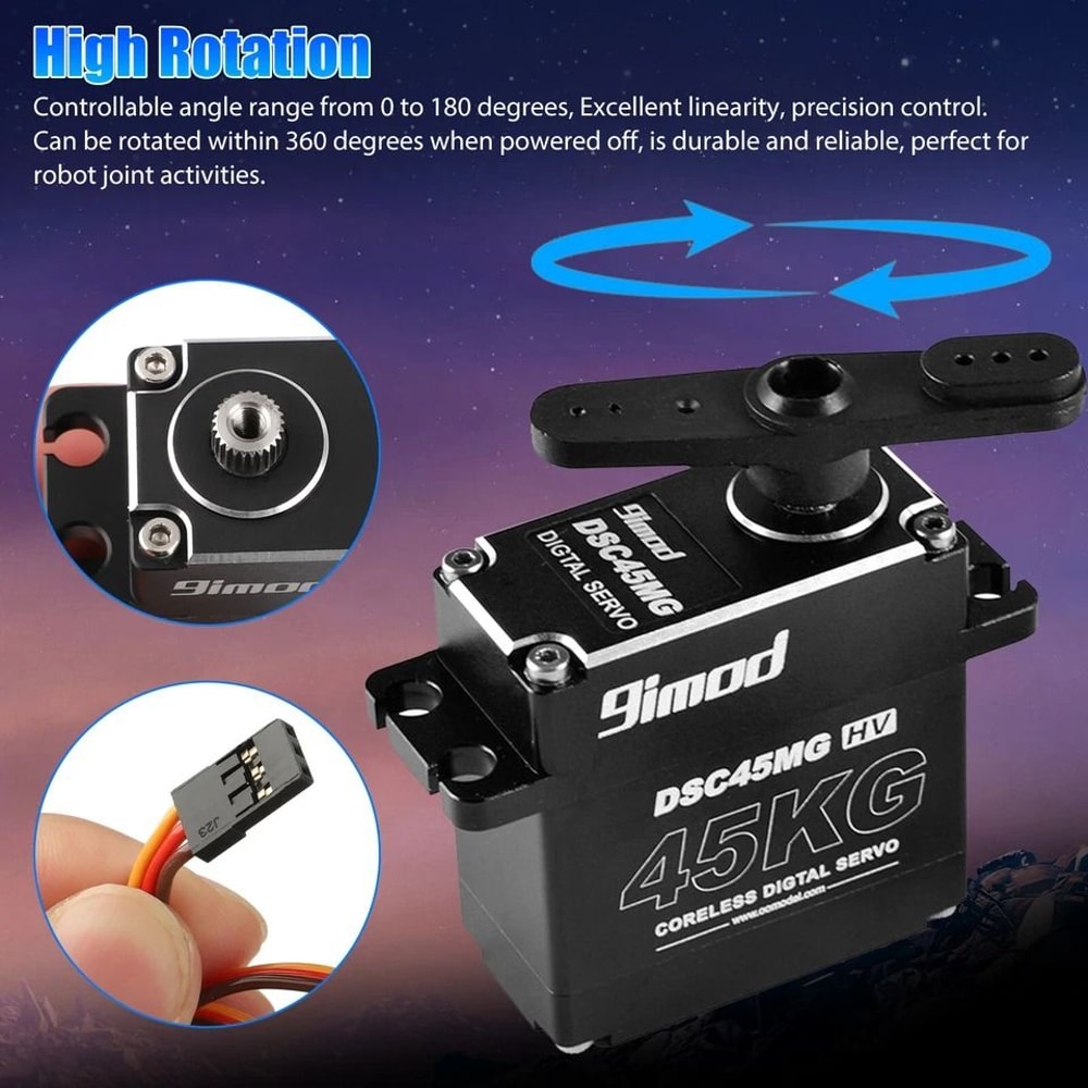 Waterproof Metal Gear Servo For RC Cars High Torque Speed 7