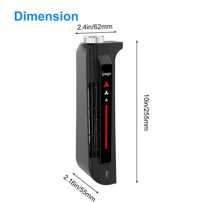 PS5 Cooling Fan With Adjustable Speed For Disc Digital PlayStation 5 Consoles 3