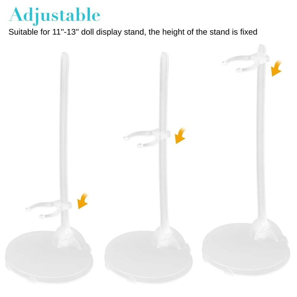 Transparent Doll Display Holders For Dolls Adjustable Model Support Stands 2