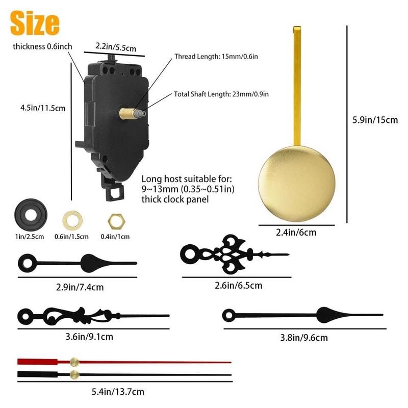 Pendulum Clock Movement Mechanism DIY Kit Quiet Accurate Stylish Chime Repair Parts 5