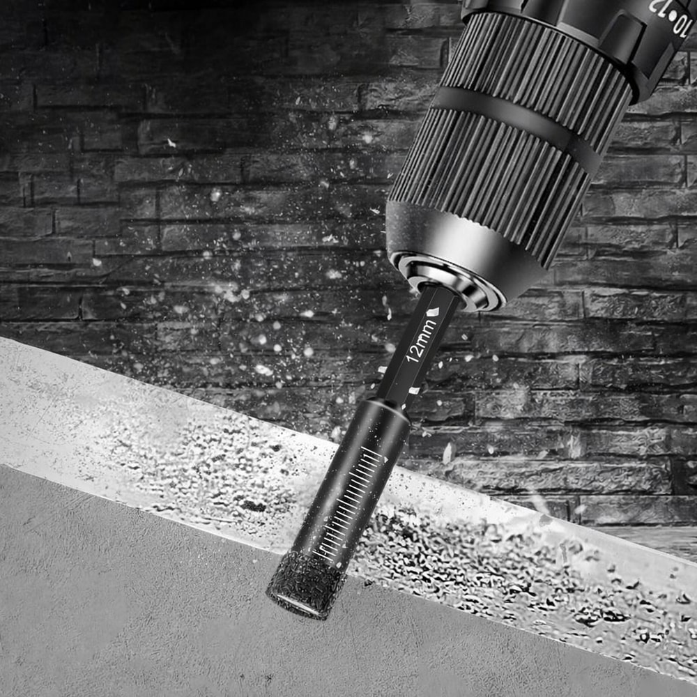 Dry Diamond Core Drill Bits Set Hex Shank For Glass Ceramic Granite Marble 0