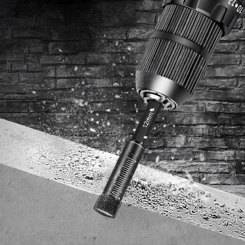 Dry Diamond Core Drill Bits Set Hex Shank For Glass Ceramic Granite Marble 0