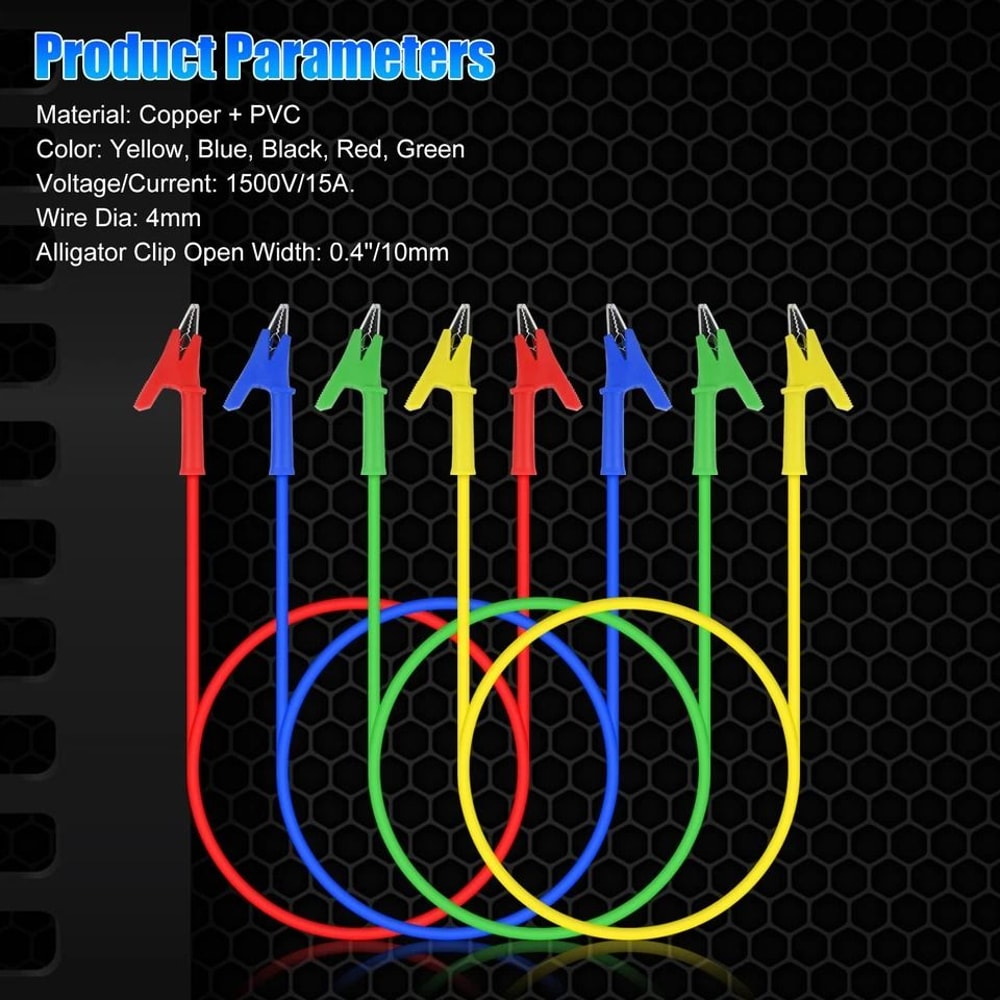Alligator Clips Electrical Test Leads Set Jumper Wires For High Precision Electrical Testing 2