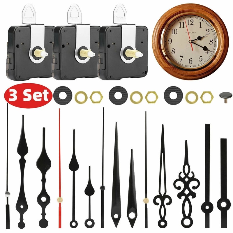 DIY Clock Movement Mechanism Kit Repair Hands Parts For Clock Repairs And Creations 9