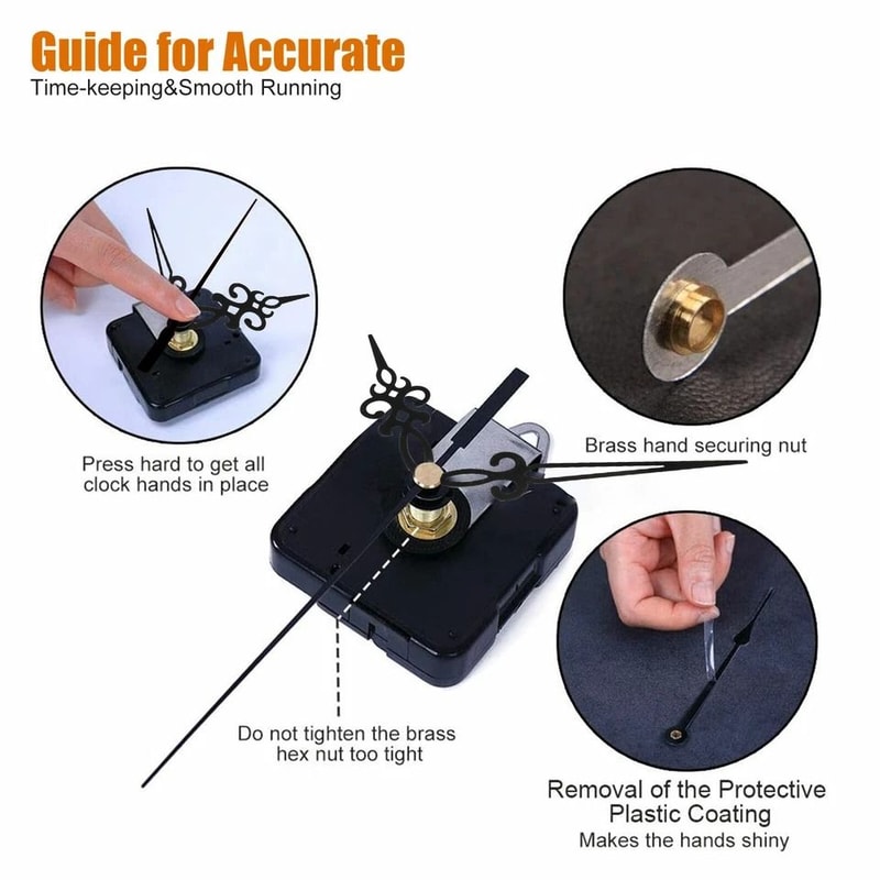 DIY Clock Movement Mechanism Kit Repair Hands Parts For Clock Repairs And Creations 4