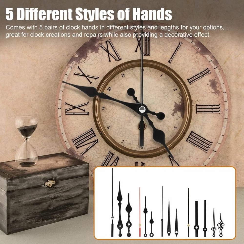 DIY Clock Movement Mechanism Kit Repair Hands Parts For Clock Repairs And Creations 7