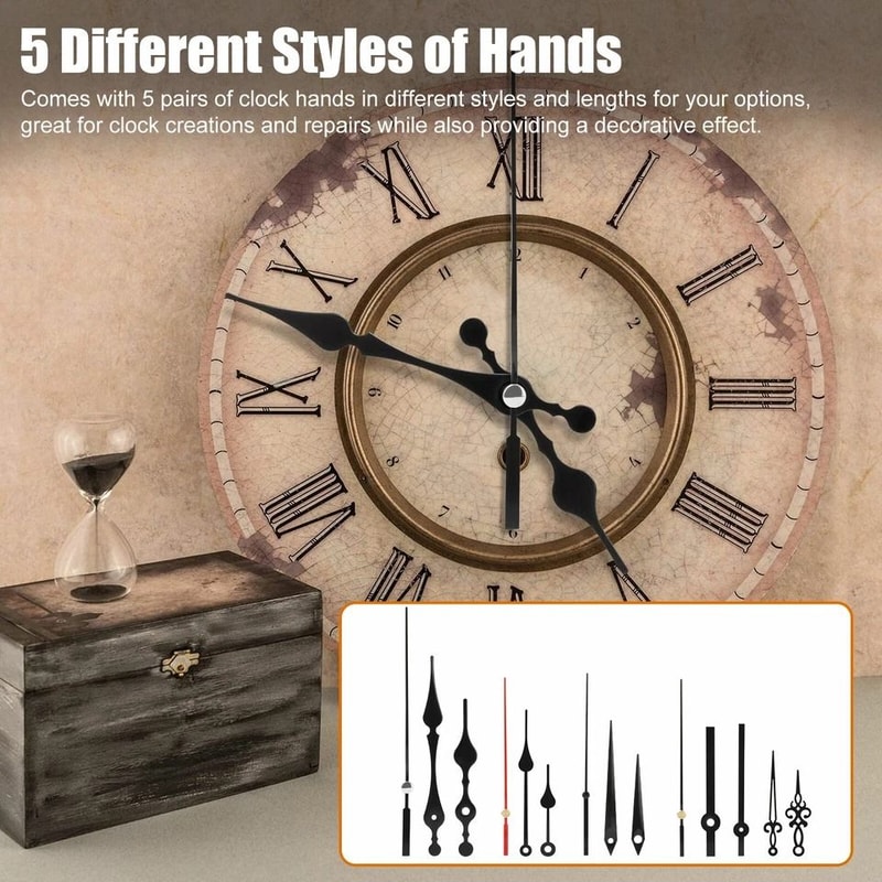 DIY Clock Movement Mechanism Kit Repair Hands Parts For Clock Repairs And Creations 7