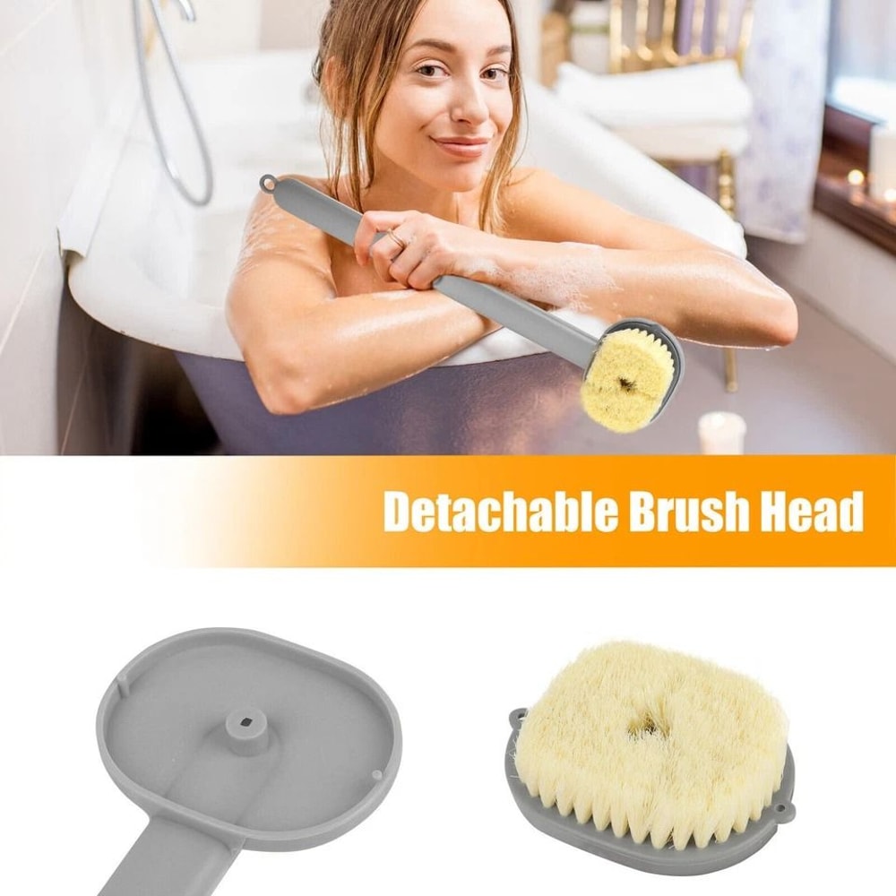 Long Handle Bath Brush With Exfoliating Scrubber Back Body Shower Washer For Dead Skin Removal 6