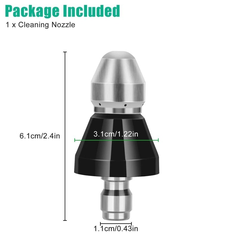 High Pressure Sewer Cleaning Nozzle Pipe Cleaner Tool With Connector 6