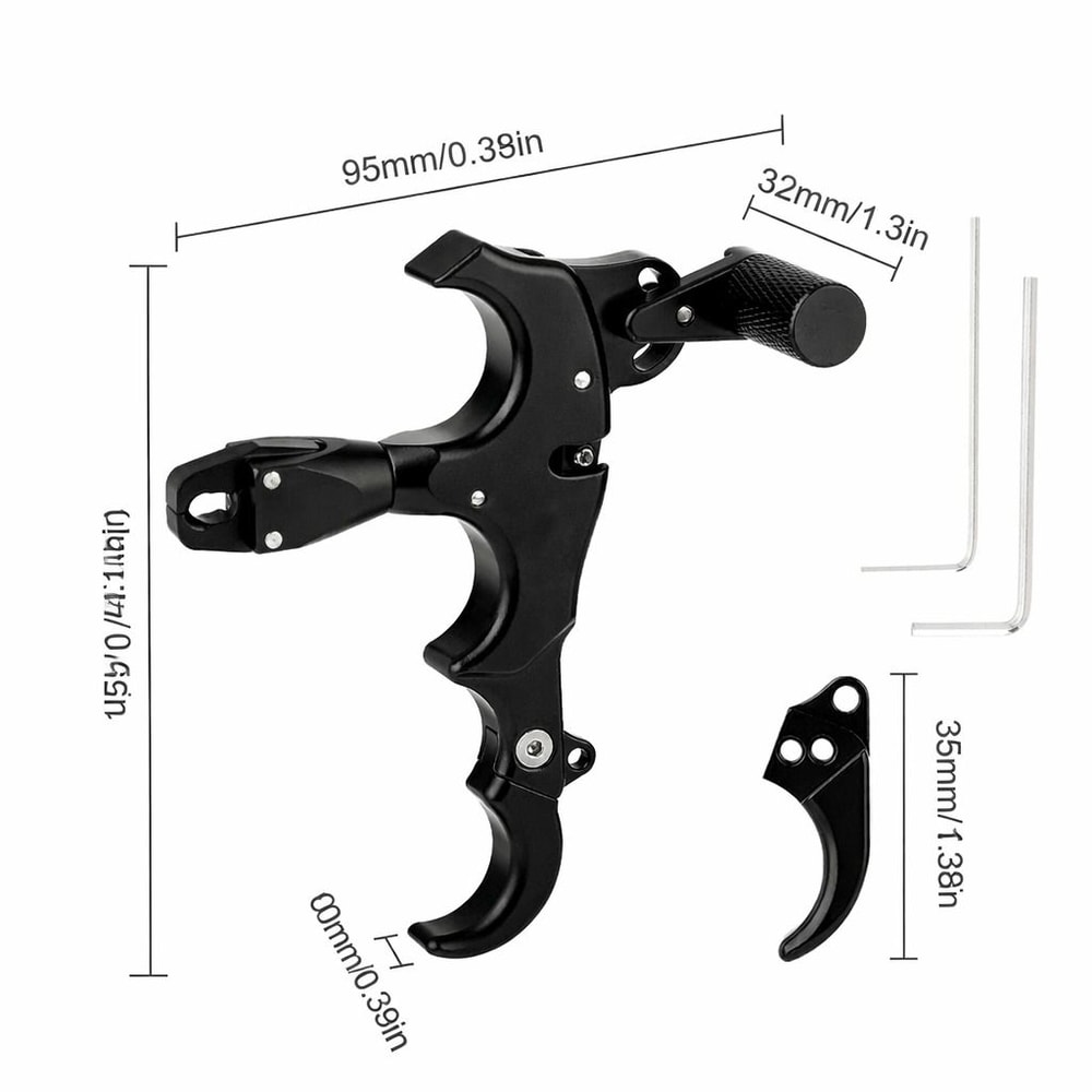 Adjustable Wrist Caliper Trigger Release Aid For Compound Bow Archery 6
