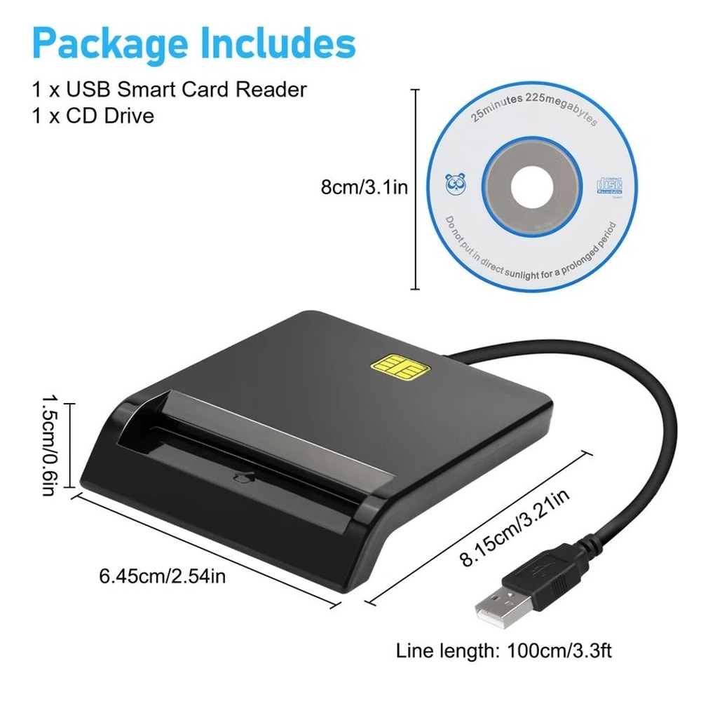 USB Smart Card Reader For Bank Credit Cards 4
