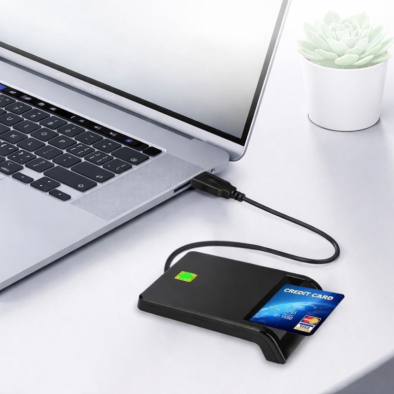 USB Smart Card Reader For Bank Credit Cards 0