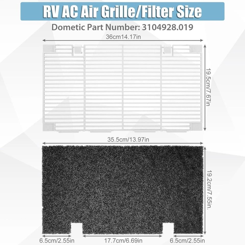 Dometic RV AC Grill Cover With Air Filter Pads 5