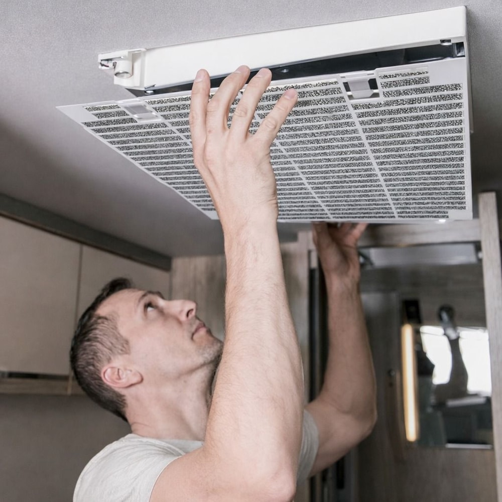 Dometic RV AC Grill Cover With Air Filter Pads 0