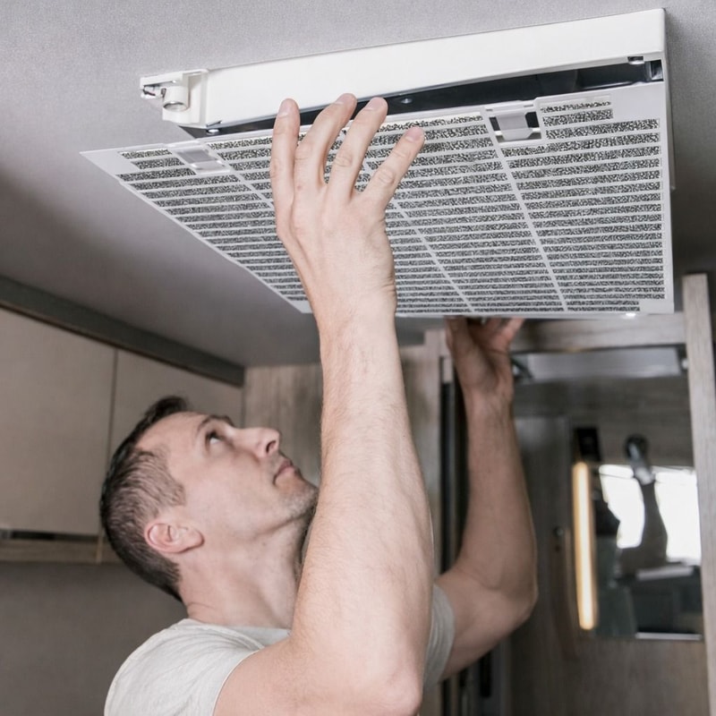 Dometic RV AC Grill Cover With Air Filter Pads 0