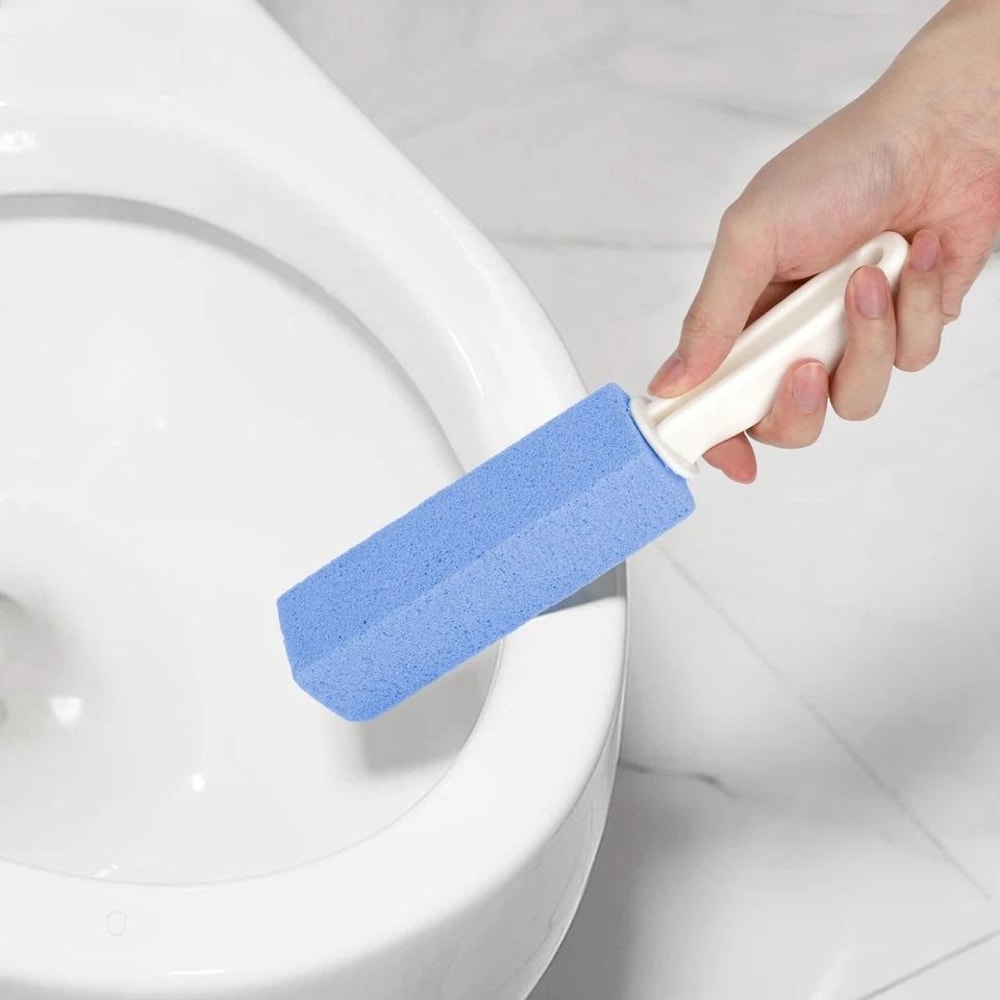 Heavy Duty Pumice Stone Toilet Scouring Tool With Handle Stubborn Stain Remover For Home Cleaning 0