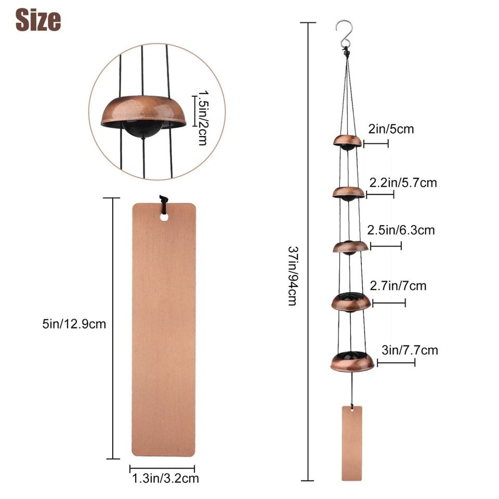 Large Temple Wind Chimes Outdoor Garden Decor 3
