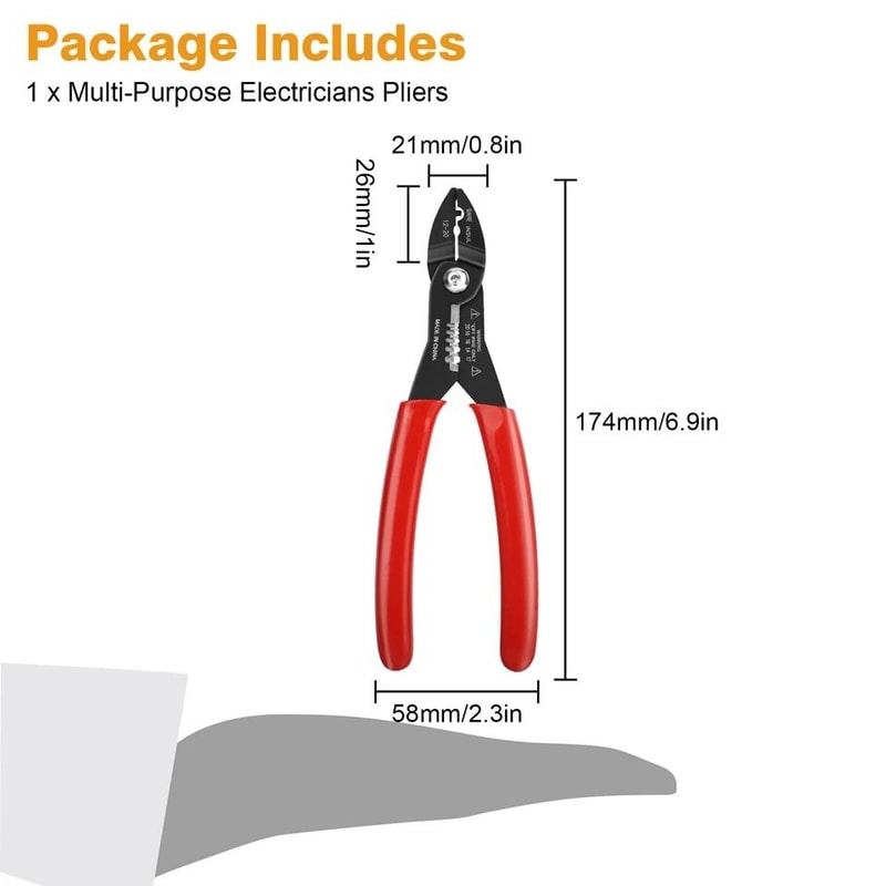 Wire Stripper Crimping Tool With Cutter Electrician Precision Pliers 4