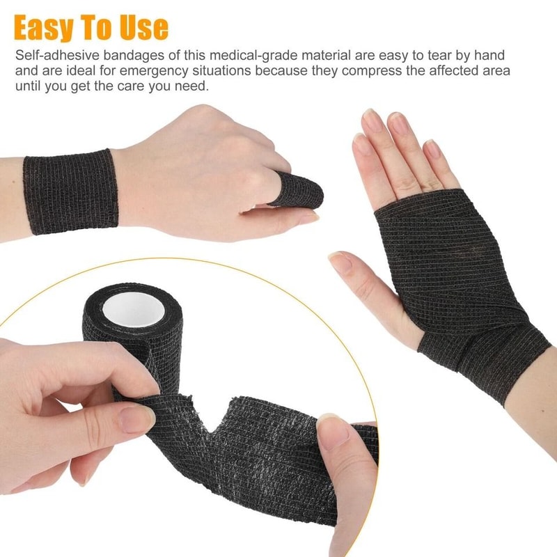 Self Adhesive Bandage Wrap Cohesive Elastic Tape For Wounds Sports And Tattoo Aftercare 4
