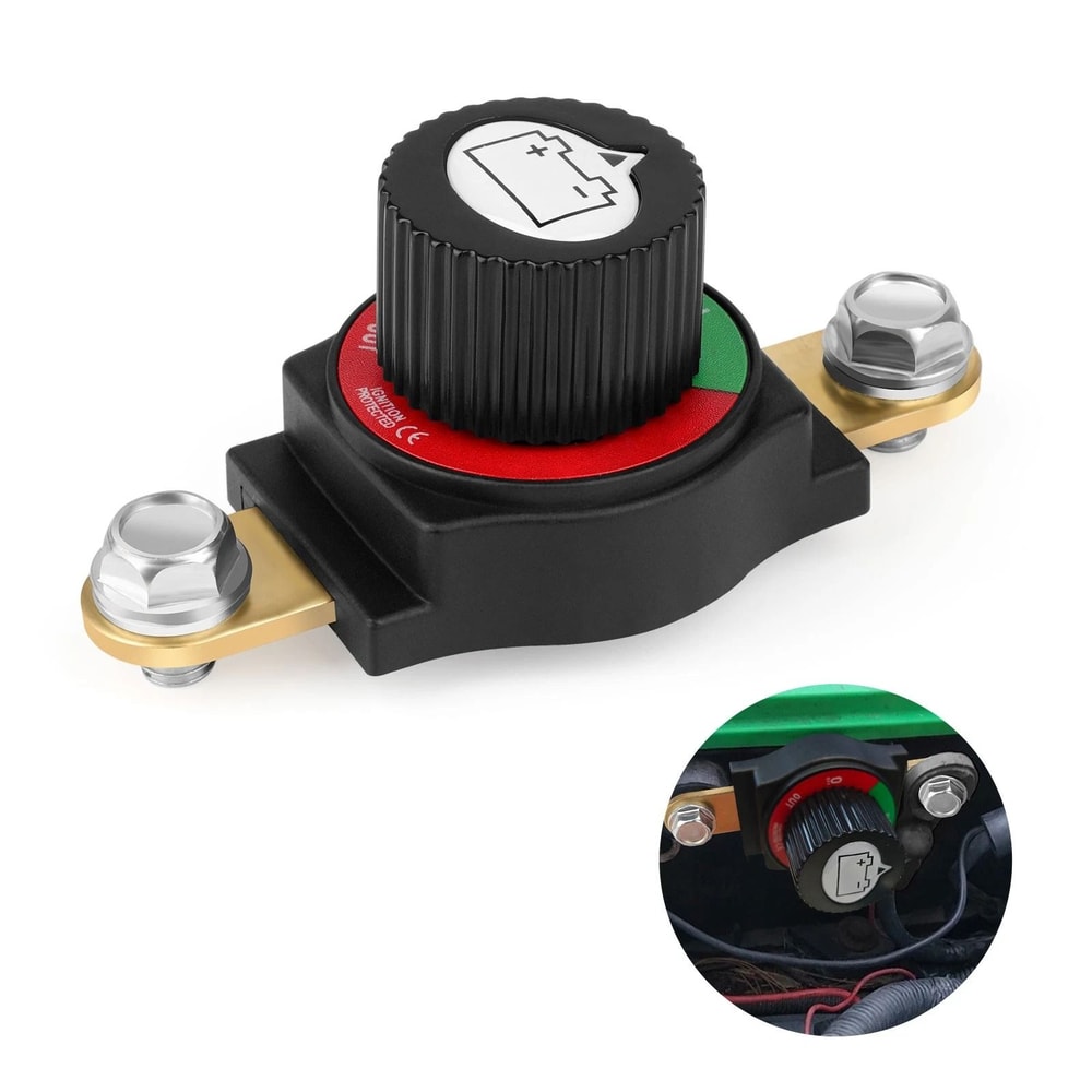 Side Post Battery Disconnect Switch Isolator CutOff For Automotive 6