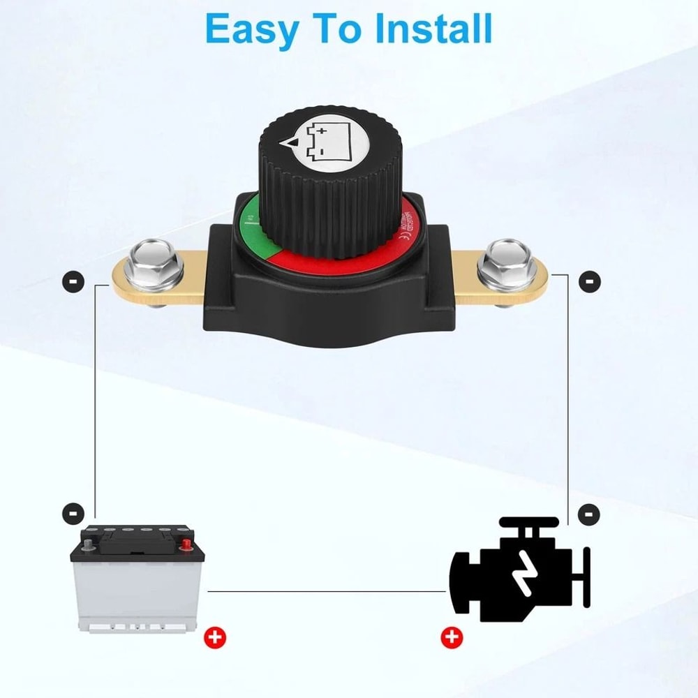 Side Post Battery Disconnect Switch Isolator CutOff For Automotive 2
