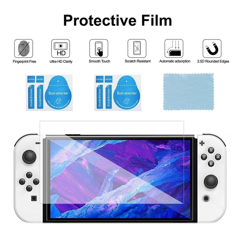 Carrying Case Tempered Glass Screen Protector Thumb Caps 2