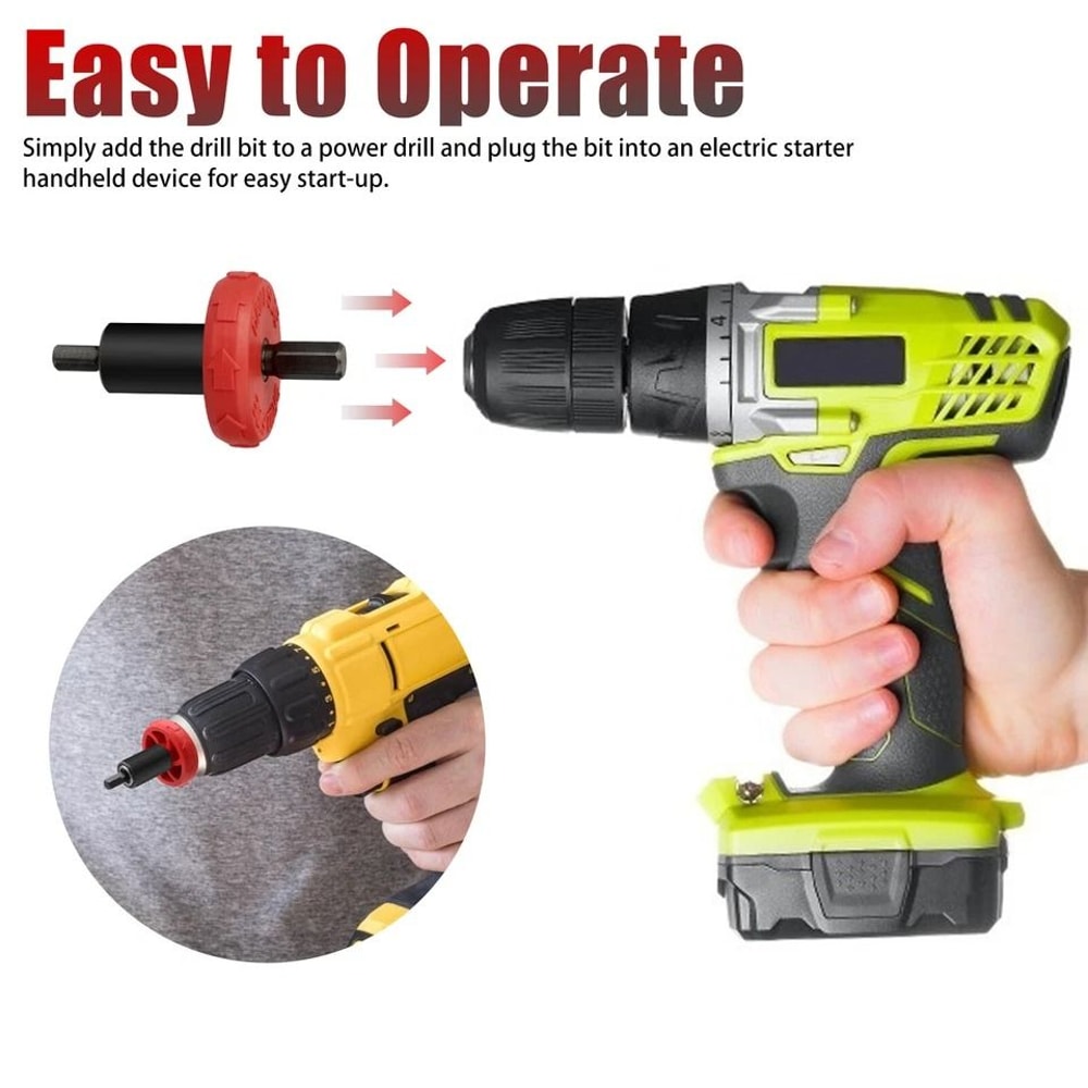 Jump Start Electric Engine Starter Drill Bit Adapter For Troy Bilt Trimmers 6