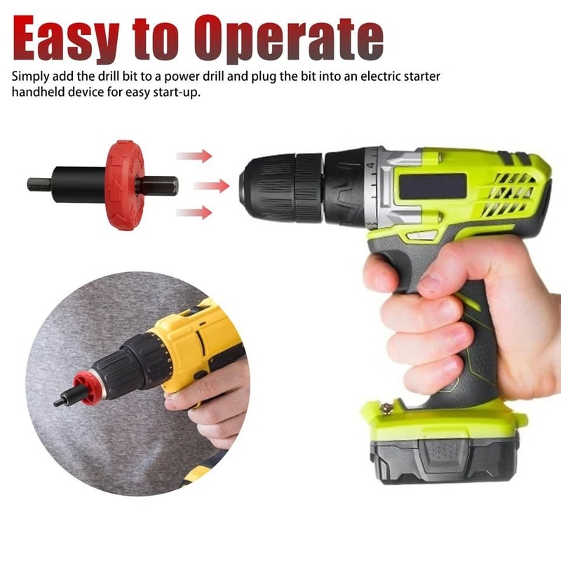 Jump Start Electric Engine Starter Drill Bit Adapter For Troy Bilt Trimmers 6