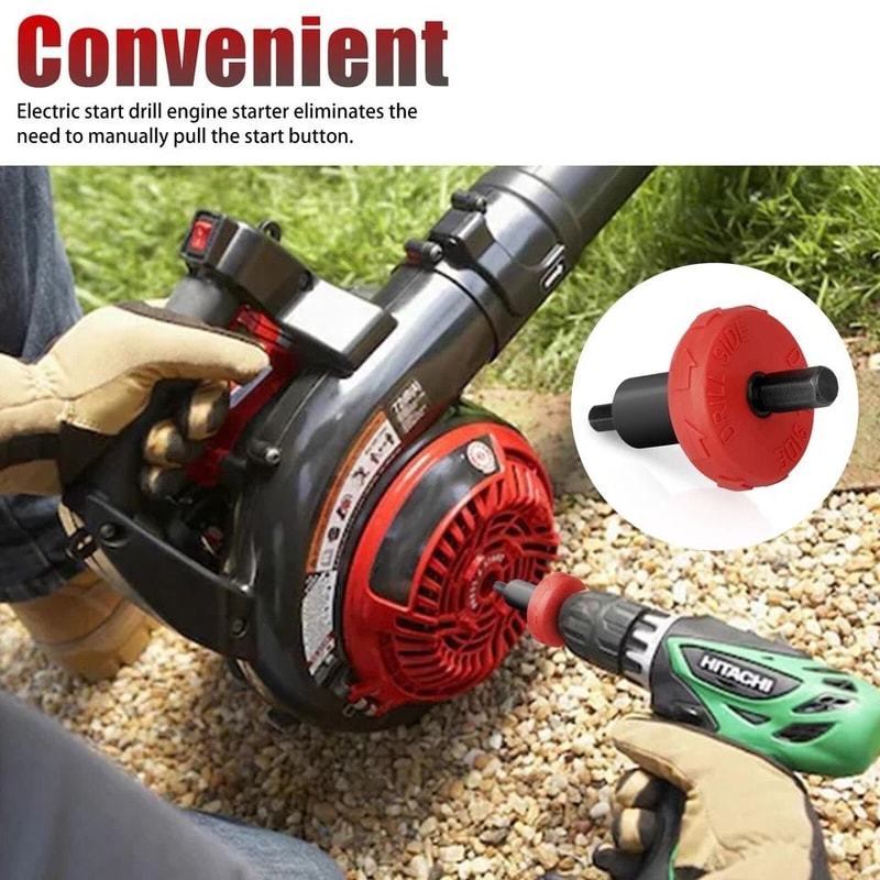 Jump Start Electric Engine Starter Drill Bit Adapter For Troy Bilt Trimmers 7