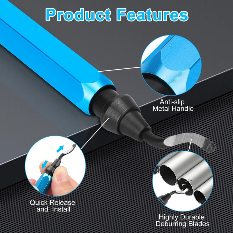 Deburring Tool Set For Metal PVC Aluminum And More With HSS Blades 4