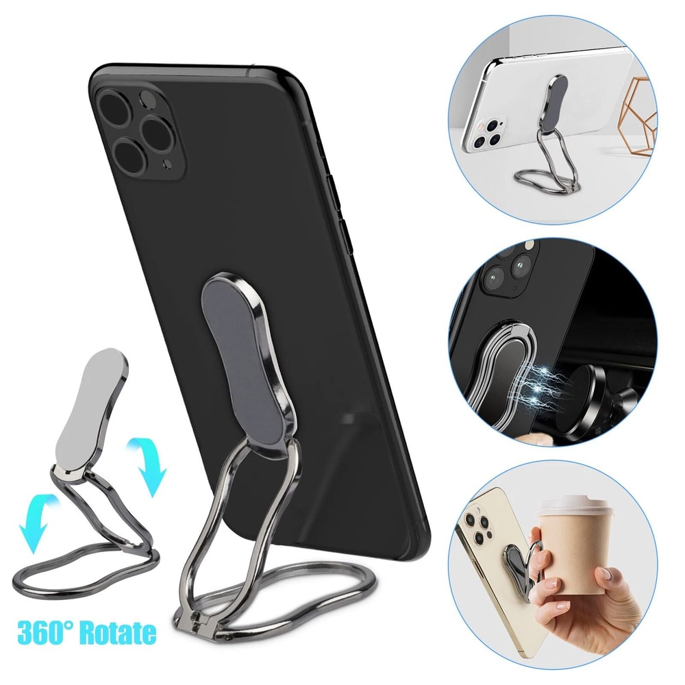 Finger Ring Holder For Cell Phone Universal Back Grip Folding Stand Secure Adjustable 1