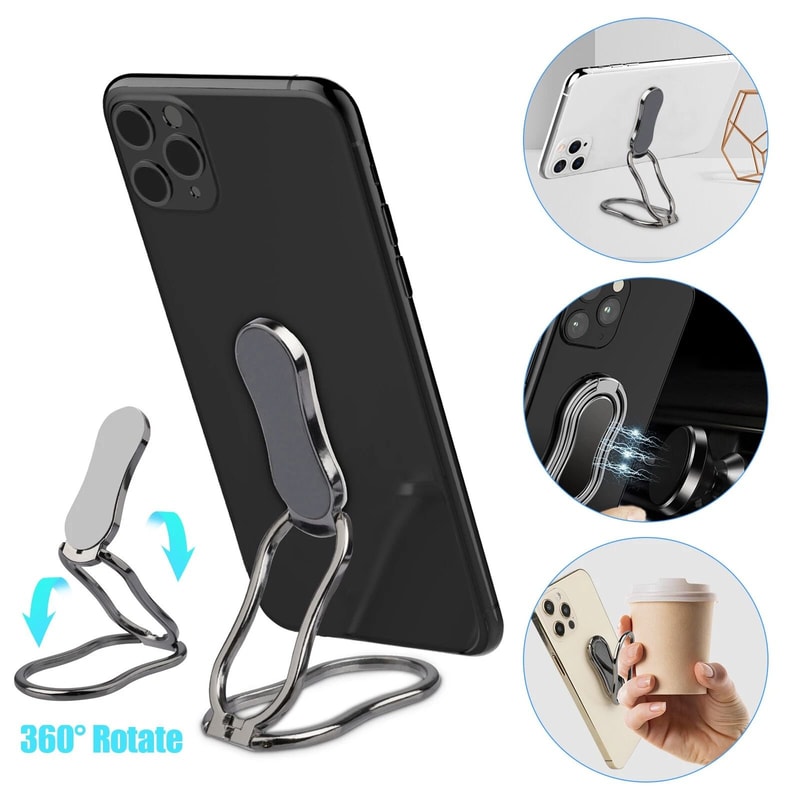 Finger Ring Holder For Cell Phone Universal Back Grip Folding Stand Secure Adjustable 1