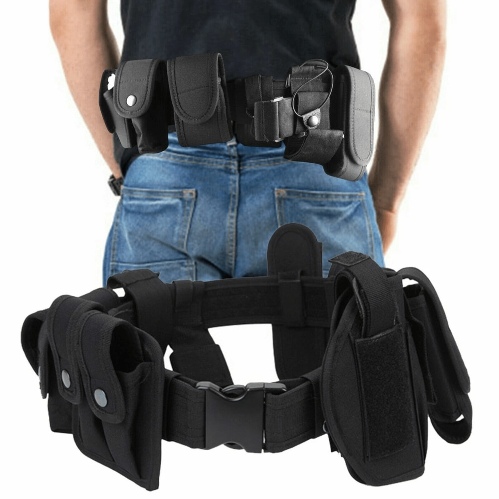 Tactical Duty Belt With Multi Pouch System For Police Security 7