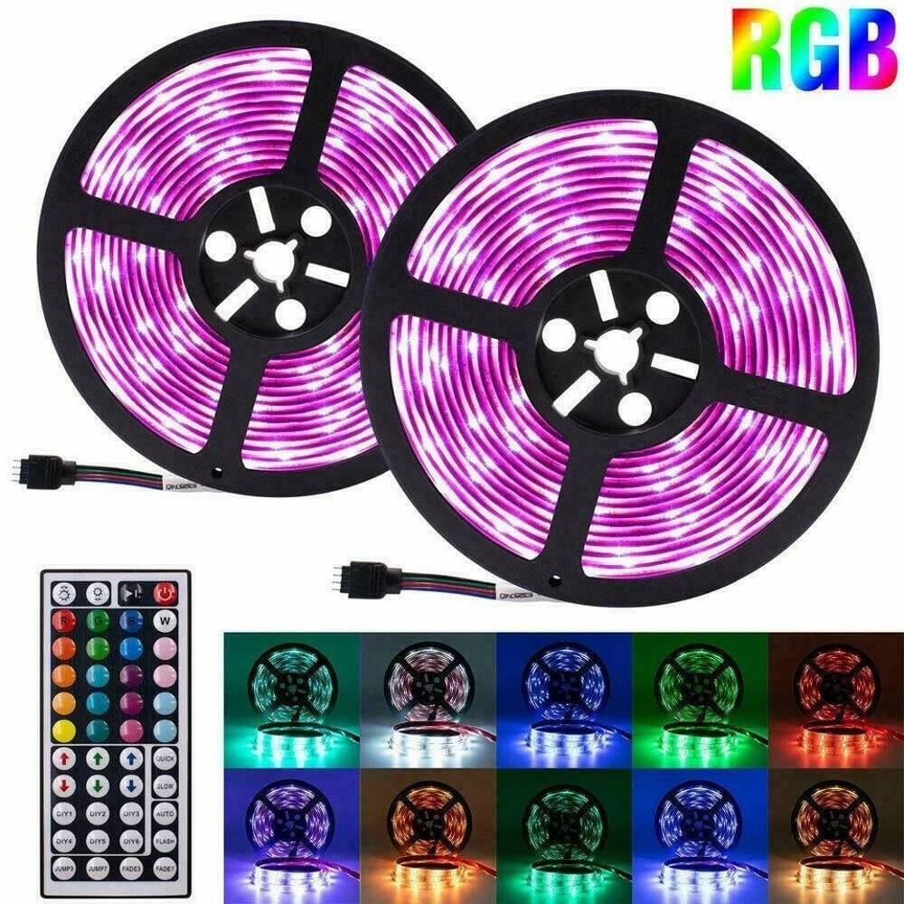 RGB Waterproof LED Strip Light Kit With Key Remote Power Adapter 8