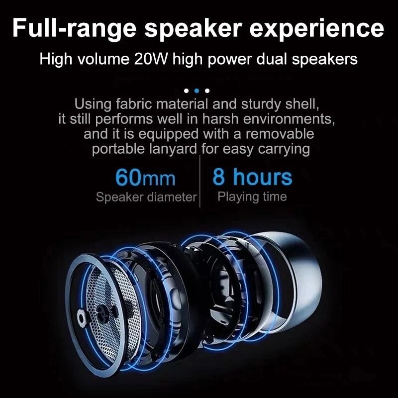 Bluetooth Wireless Portable Speaker Waterproof Stereo Bass 6
